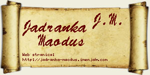 Jadranka Maoduš vizit kartica